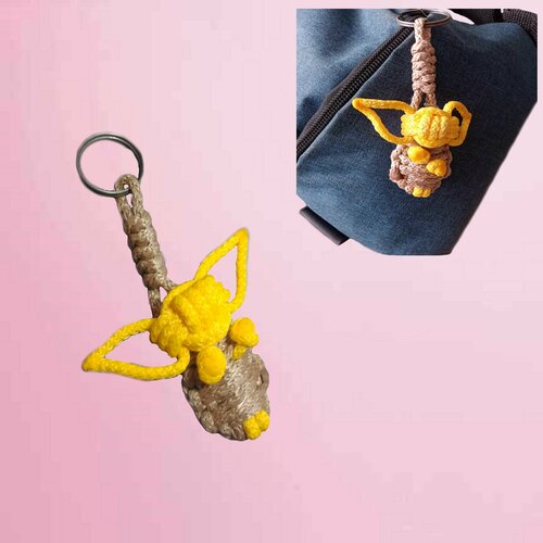 Брелок Pine Art, желтый, бежевый