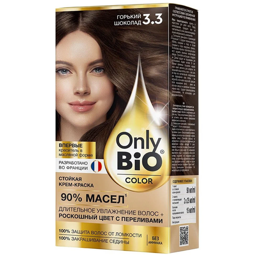 Стойкая краска для волос Only Bio COLOR т.3.3 Горький шоколад 115 мл