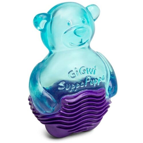 Мишка GiGwi с пищалкой, 9см, (мягкая резина) - игрушка для маленьких собак, серия SUPPA PUPPA