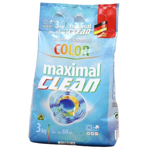 Стиральный порошок MAXIMAL CLEAN COLOR для цветного белья, 3 кг