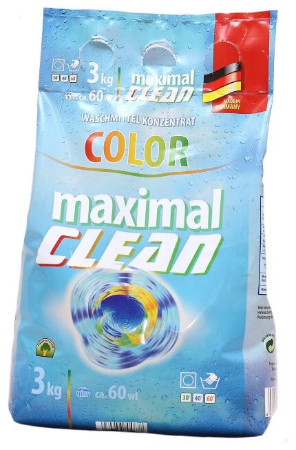 Стиральный порошок Maximal Clean Color для цветных тканей 3кг