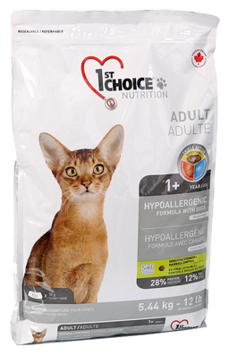 1St Choice Hypoallergenic - Гипоаллергенный сухой корм для кошек, с уткой (5,44 кг)