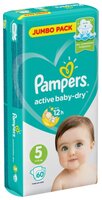 Pampers подгузники Active Baby-Dry 5 (11-16 кг) 60 шт.