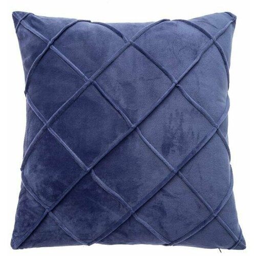 Наволочка декоративная Соло цвет синий размер 45х45 см 1490₽