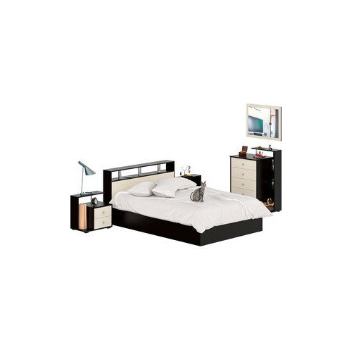 Комлект мебели СВК Камелия спальня № 5 венге/дуб лоредо 140х200