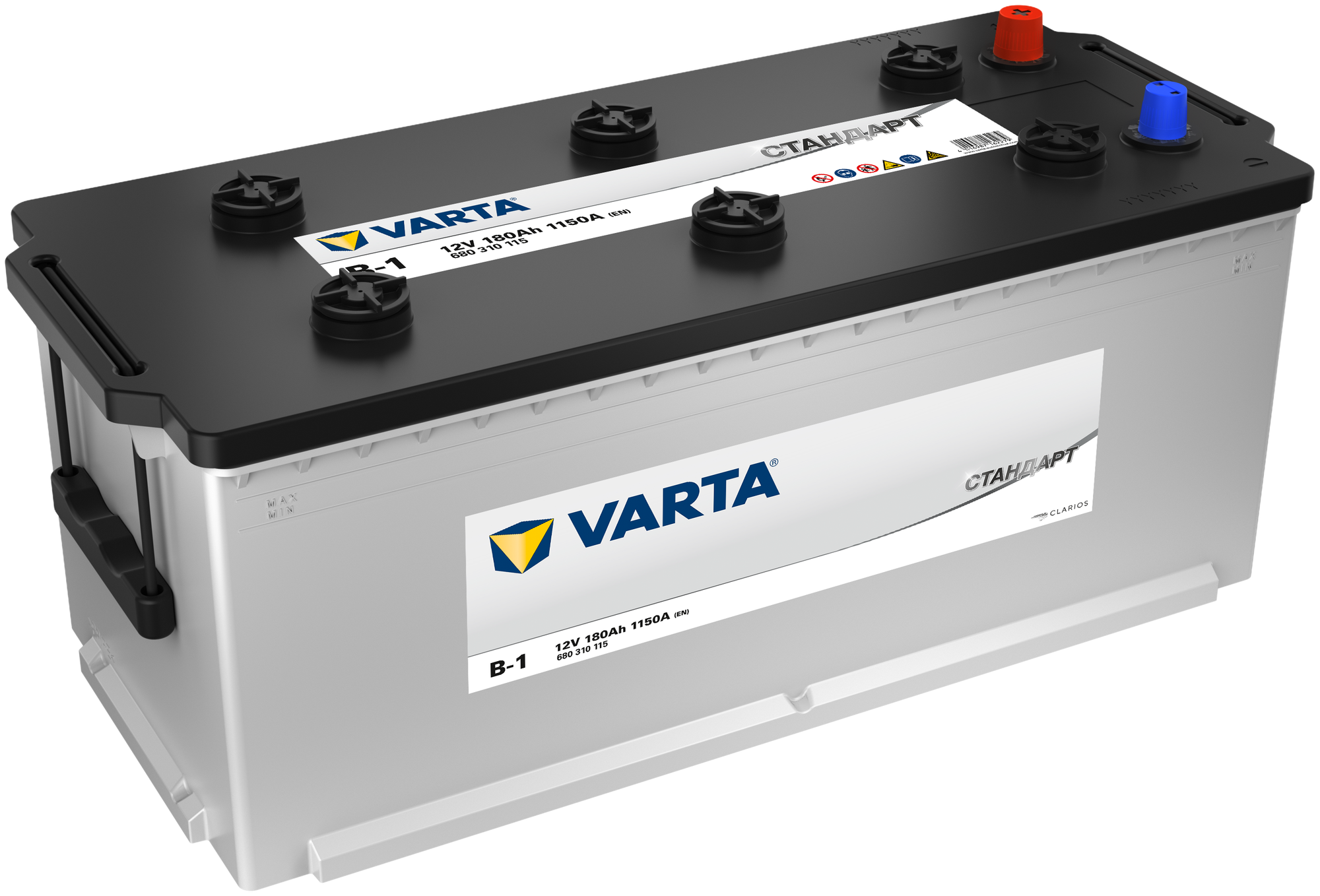 VARTA 680310115 Аккумулятор 6СТ-180.4 VARTA стандарт п.п. пуск.ток 1150 А (513 х 225 х 218) VL B-1