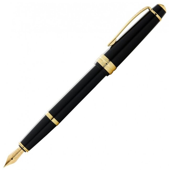 Cross AT0746-9FF Перьевая ручка cross bailey light polished black resin and gold tone, перо f