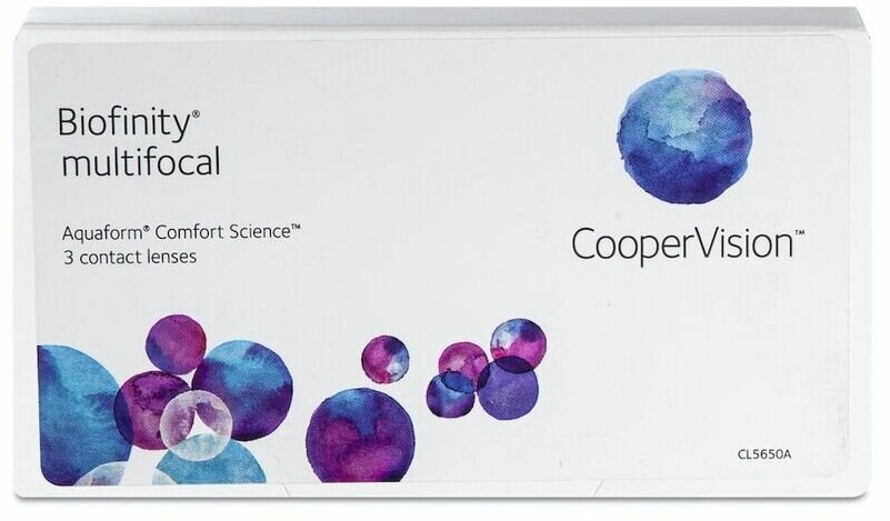 "Мультифокальные линзы CooperVision Biofinity multifocal (3 линзы) Аддидация +2.50N +2.50 R 8.6, ежемесячные, прозрачные"