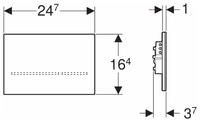 Кнопка смыва GEBERIT 116.092.SM.1 Sigma 80 зеркальное стекло