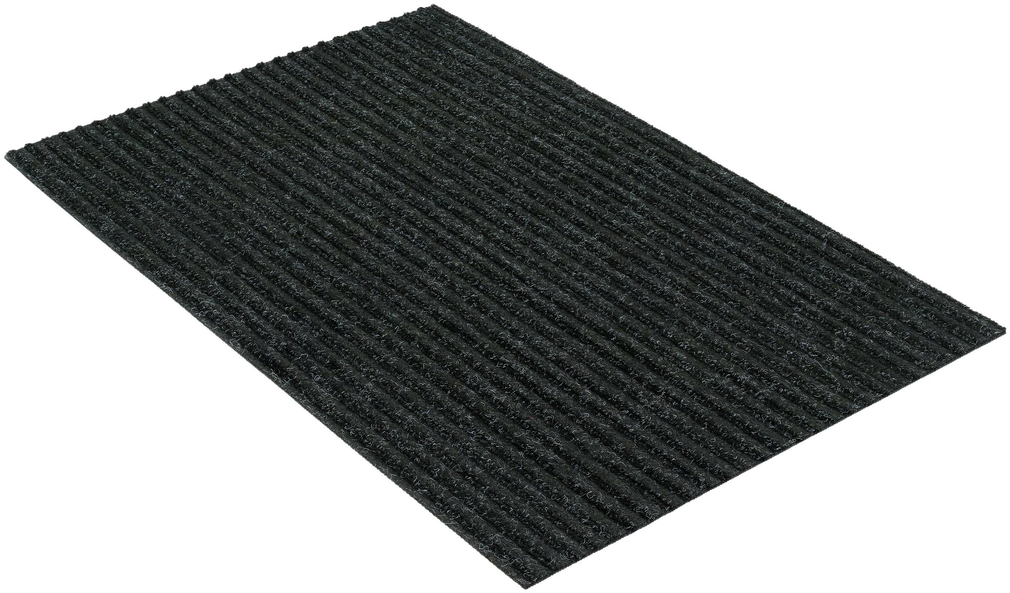 Icarpet Коврик придверный влаговпитывающий icarpet Ребристый ТПР размер 50х80 дизайн антрацит