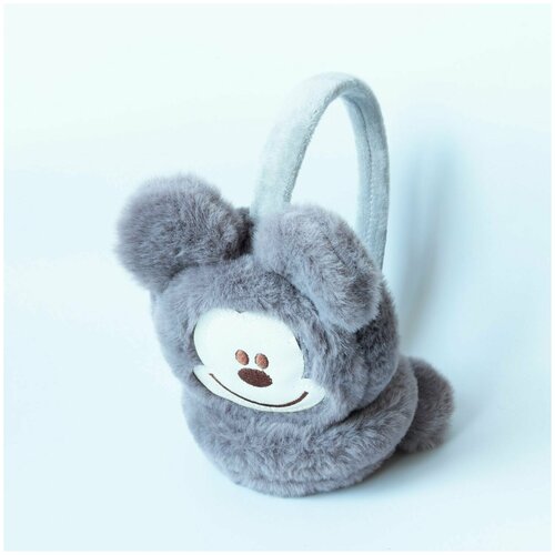 Наушники зимние утеплённые серые медвежата 1 шт 32300₽