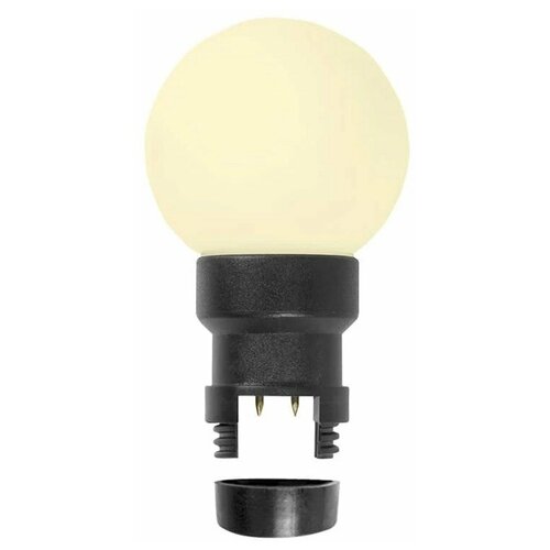 Лампа шар 6 LED вместе с патроном для белт-лайта Neon-Night 405-146 цвет теплый белый, 45мм, белая матовая колба