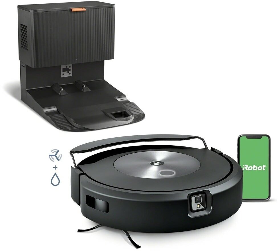 Робот-пылесос iRobot Roomba J7+ Combo выполняет влажную и сухую уборку ( C755840 ) - фотография № 4