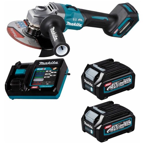 Шлифмашина угловая аккумуляторная 40В XGT 150мм Li-Ion 2x2Ач Makita GA035GA201 5595000₽