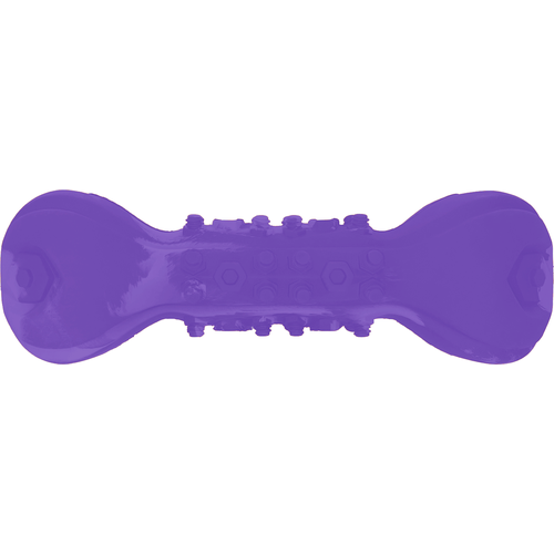 Игрушка Mr.Kranch для собак Гантель дентальная с пищалкой 22 см фиолетовая с ароматом сливок