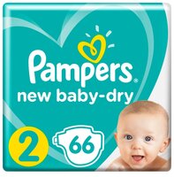 Pampers подгузники New Baby Dry 2 (4-8 кг) 66 шт.