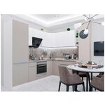 Кухонный гарнитур Фьюжен, Матовый Grey/White, 2600/1800 мм - изображение