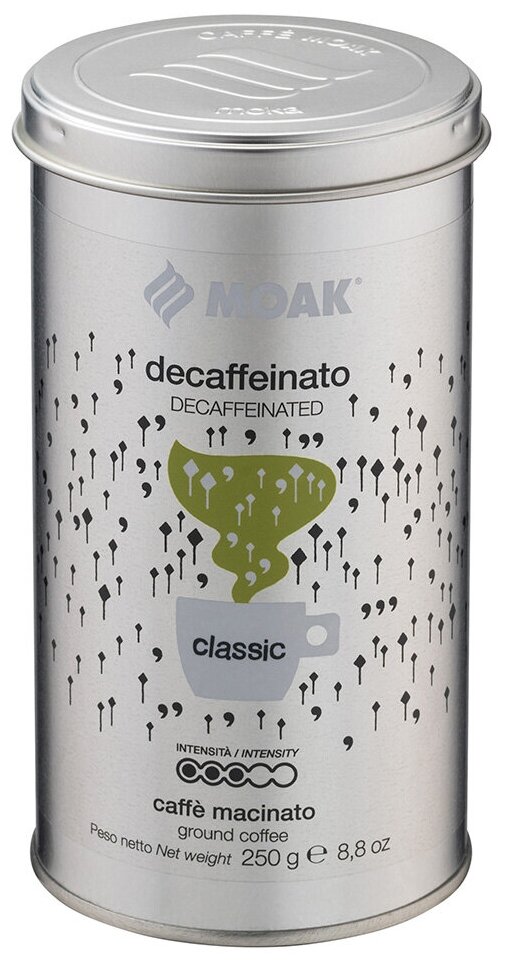 Кофе молотый Moak Decaffeinato Classic, 250 гр. (ж.б.) - фотография № 5