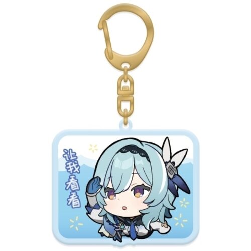 genshin impact keychain cosplay kazuha ayaka yoimiya eula cute cartoon character car pendant arcylic key chain Брелок miHoYo, голубой