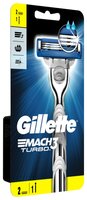 Бритвенный станок Gillette Mach3 Turbo сменные лезвия: 3 шт.