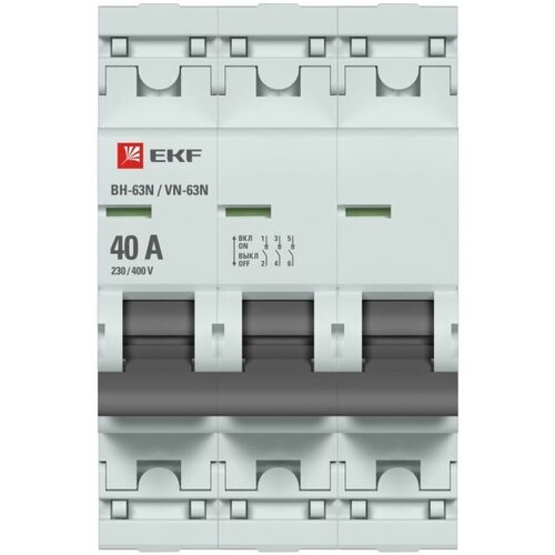 Выключатель нагрузки 3п 40А ВН-63N PROxima EKF S63340 выключатель нагрузки 3п 40а вн 63n proxima код s63340 ekf 3шт в упак