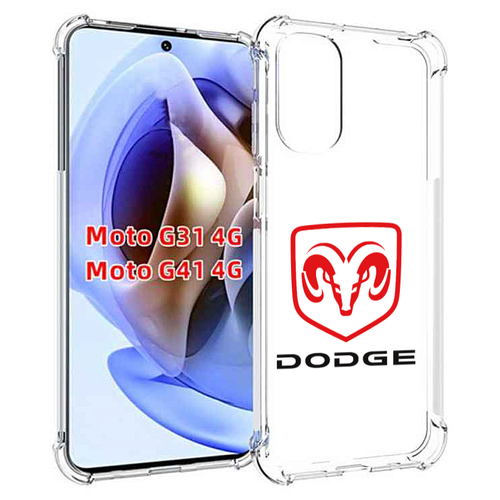 Чехол MyPads dodge-2 мужской для Motorola Moto G31 4G / G41 4G задняя-панель-накладка-бампер