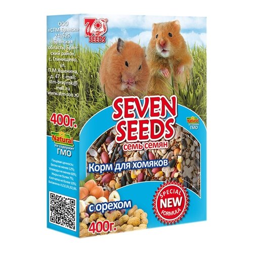 Корм для хомяков с орехом Seven Seeds Special , 400 г корм special для хомяков с орехом 400 г 3 шт
