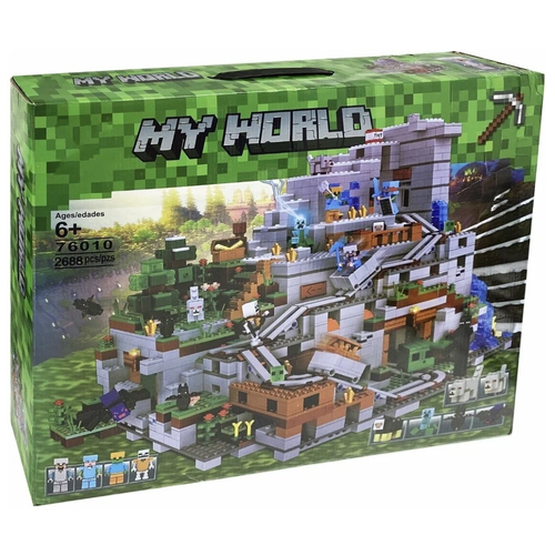 Конструктор My World Minecraft Майнкрафт Горная пещера конструктор без коробки my world пещера 10174 251 деталь