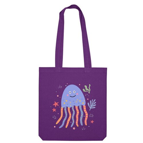 фото Сумка шоппер us basic, фиолетовый