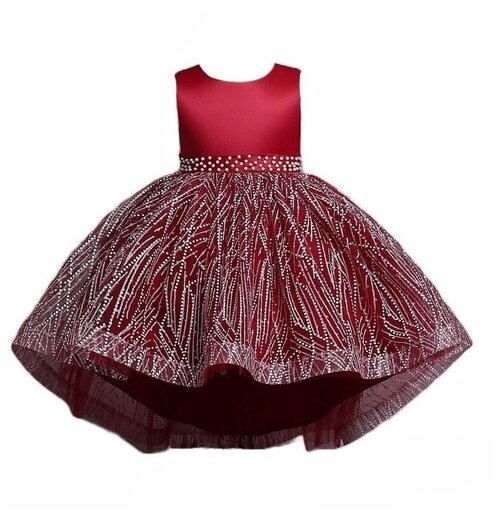 Платье нарядное, размер 120, красный