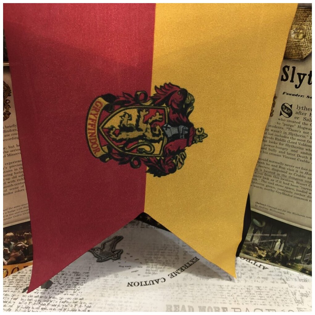 Sihir Dukkani Флаг Гарри Поттер Гриффиндор FLS026, красный/желтый - фотография № 3