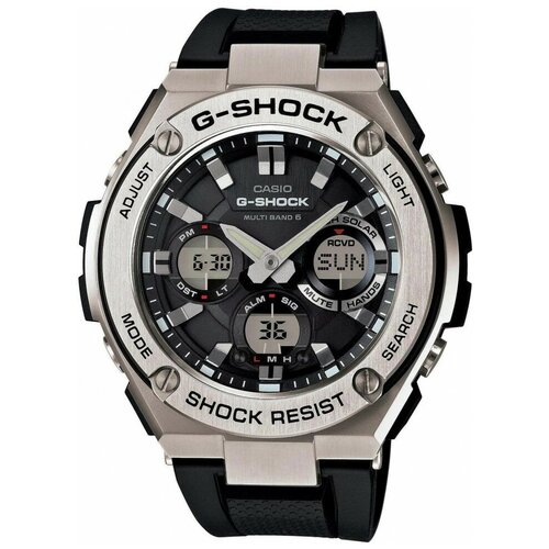 фото Наручные часы casio casio gst-w110-1a, серебряный, черный