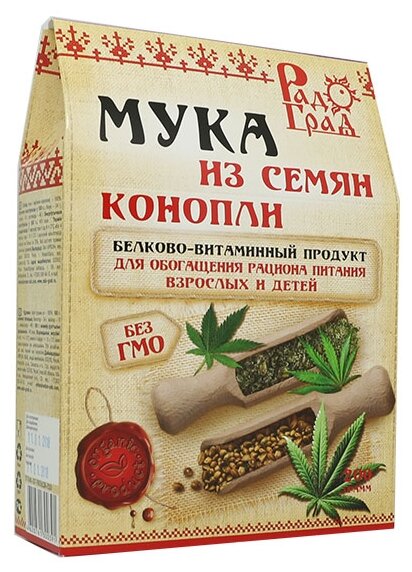 Мука РадоГрад из семян конопли, 0.2 кг