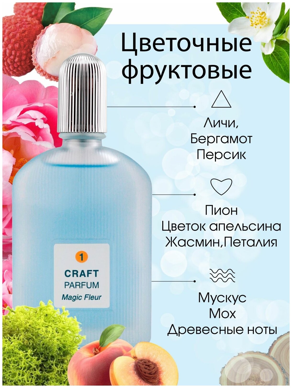 Туалетная вода женская 55 мл, Craft Parfum 1 Magic Fleur