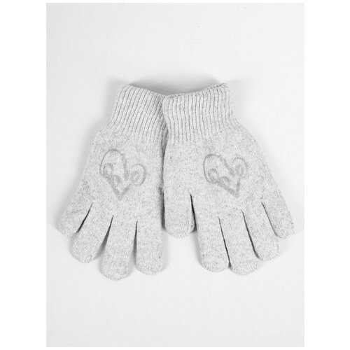 детские зимние перчатки для девочек милый кролик вязаные детские шерстяные перчатки с закрытыми пальцами мягкие теплые бархатные плотны Перчатки Yo!, размер 16, серый
