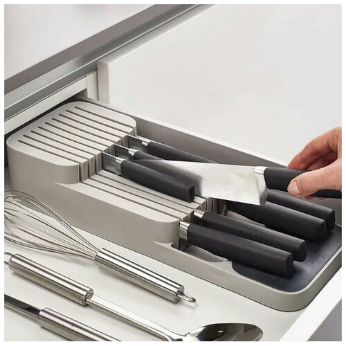 Подставка для кухонных ножей / Подставка для столовых приборов / Настольный лоток для посуды / Держатель для ножей.