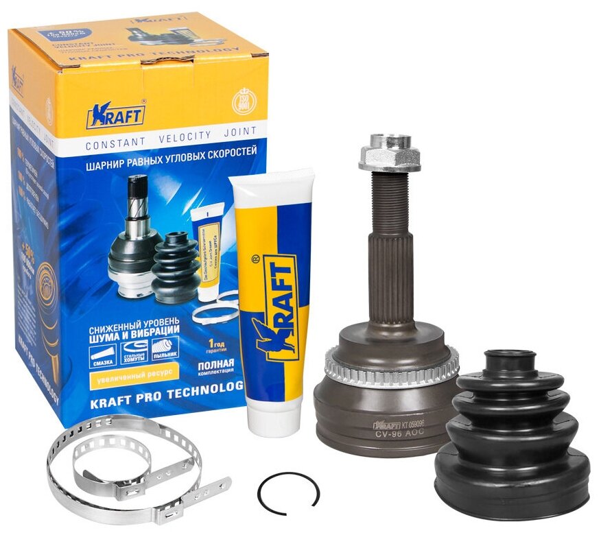 KRAFT KT059096 ШРУС наружный Lexus RX 300 (03-08) / Toyota Camry 2.4 (01-11), Corolla 2.0 (02-07)