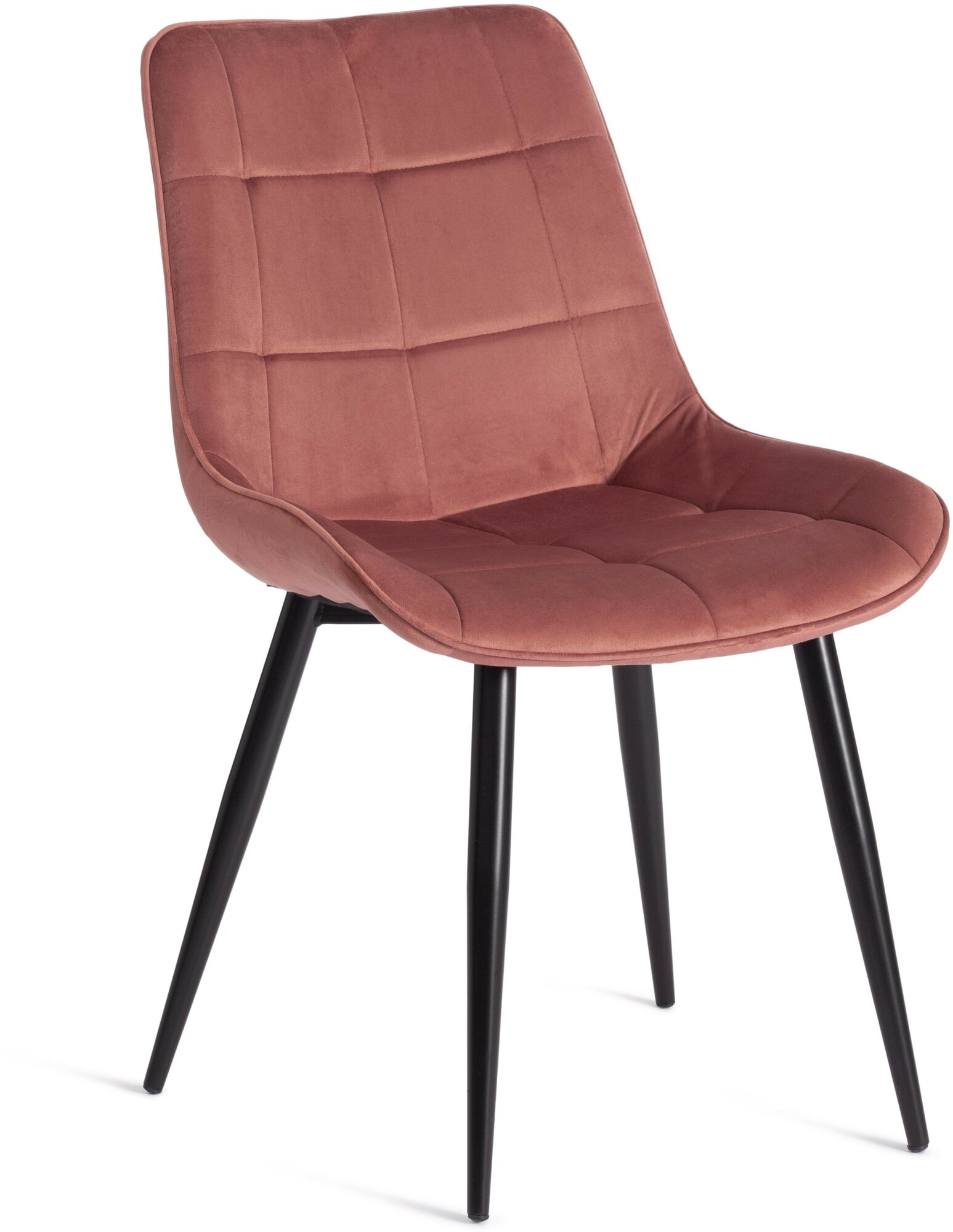 Стул TetChair ABRUZZO TetChair ( mod. 8060 ) / 1 шт., металл/вельвет, коралловый/черный