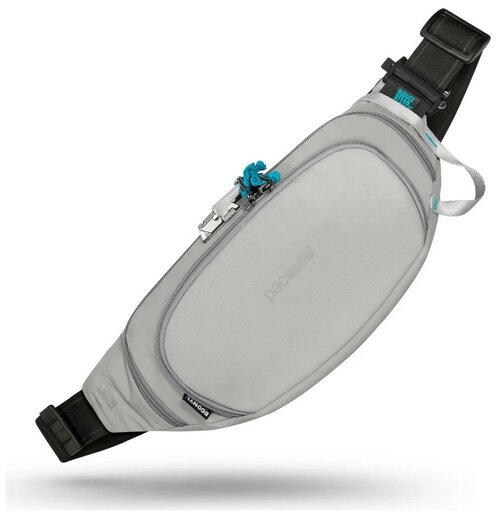 Поясная сумка антивор Pacsafe Eсо waist pack 3.5 л серый ECONYL