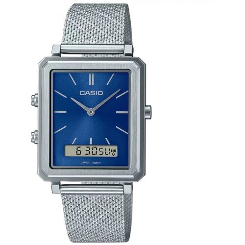Наручные часы CASIO Standard MTP-B205M-2E, серебряный, синий