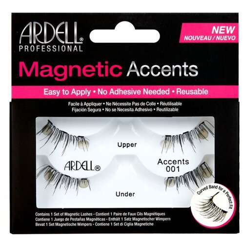 фото Ardell магнитные накладные ресницы magnetic accents 001 черный