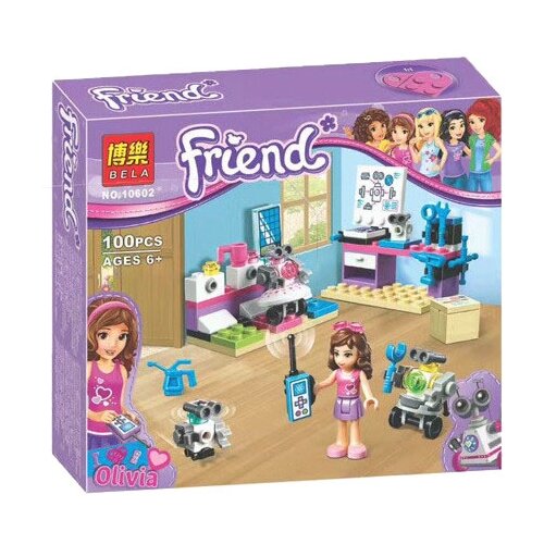 Конструктор Lari (Bela) Friends 10602 Творческая лаборатория Оливии, 100 дет. конструктор lego friends 3933 лаборатория оливии 81 дет