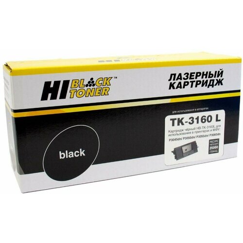 Тонер-картридж Hi-Black (HB-TK-3160L) для Kyocera P3045dn/P3050dn/P3055dn, 25K, с/ч (увелич. ресурс) картридж tk 3160 black для принтера куасера kyocera ecosys p3145dn p3150dn p3155dn p3260dn