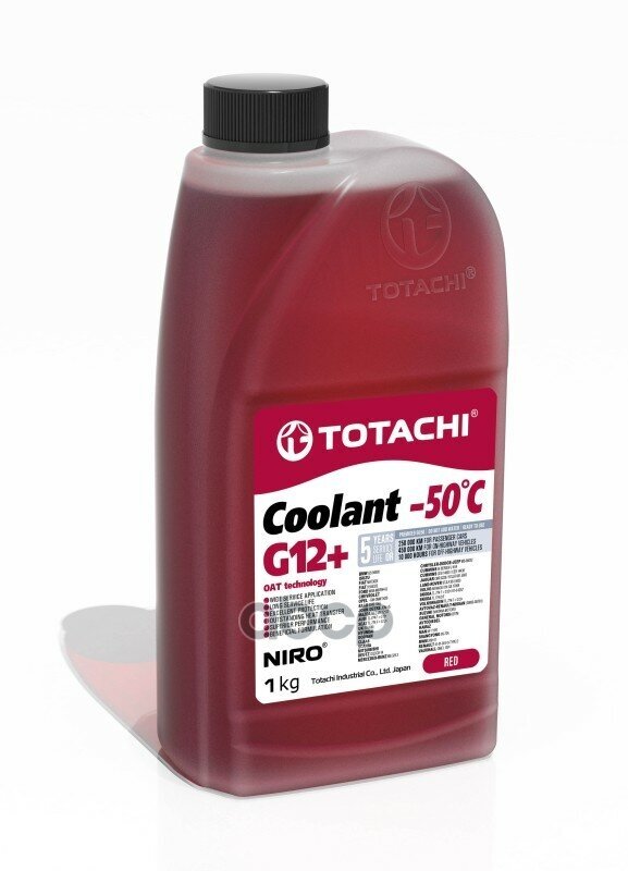 Жидкость Охлаждающая Totachi Niro Coolant Red G12+ -50C 1Кг Astm D3306; D4985 TOTACHI арт. 44801