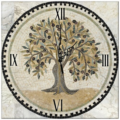 ООО Оптион Часы стеклянные античное дерево 80228