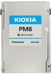 KIOXIA Enterprise SSD 2,5"(SFF), PM6-R, 7680GB, SAS 24G (SAS-4, 22,5Gbit/s), R4150/W3700MB/s, IOPS(R4K) 595K/155K, MTTF 2,5M, 1DWPD/5Y (Read Intensive