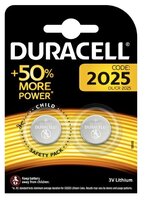 Батарейка Duracell 2025 2 шт блистер