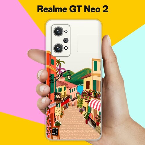 Силиконовый чехол на Realme GT Neo 2 Город 20 / для Реалми ДжиТи Нео 2 силиконовый чехол на realme gt neo 2 реалми gt нео 2 кот на хэллоуин