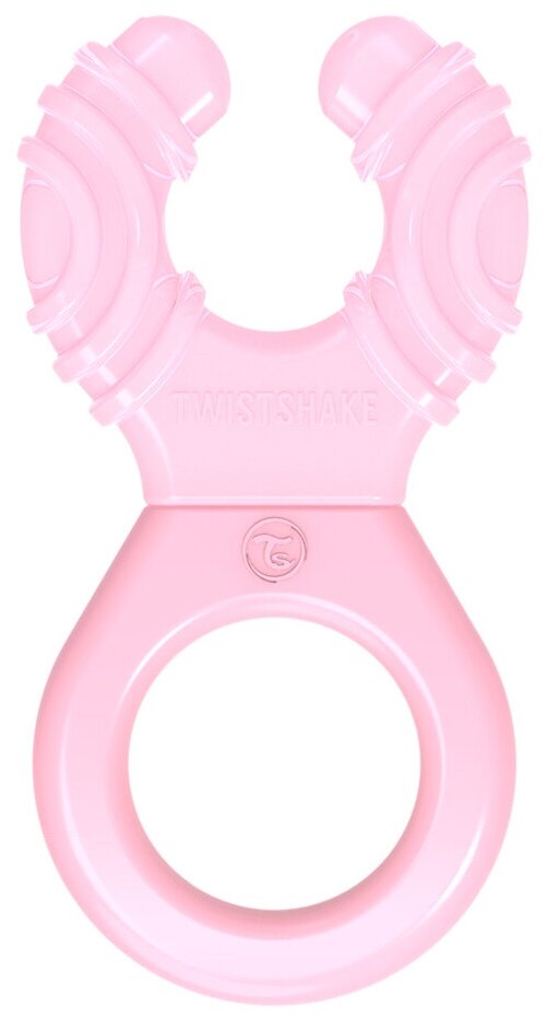 Охлаждающий прорезыватель Twistshake (Teether Cooler). Пастельный розовый (Pastel Pink). Возраст 2+m