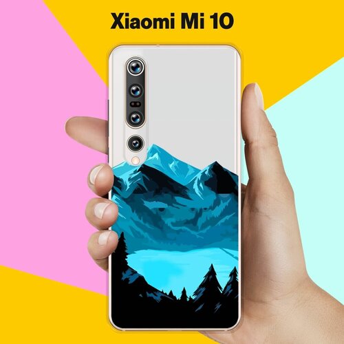 Силиконовый чехол Горы и озеро на Xiaomi Mi 10 силиконовый чехол горы озеро лодка на xiaomi mi 9 сяоми ми 9